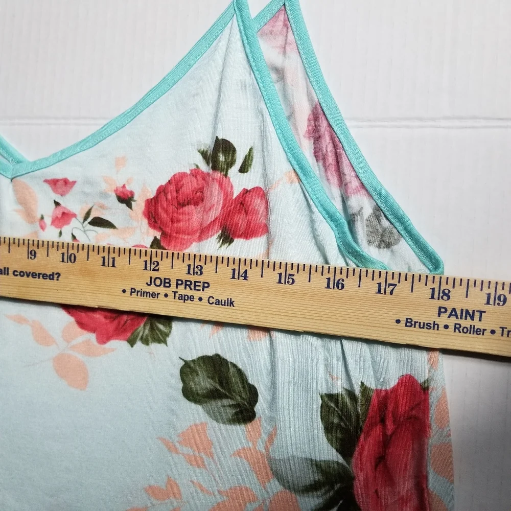 NWOT BIBI WOMEN'S FLORAL SPAGHETTI STRAP TOP SIZE MEDIUM - Picture 7 of 7